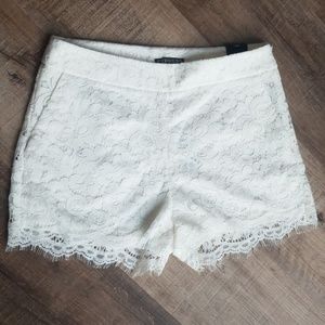 White lace Express shorts